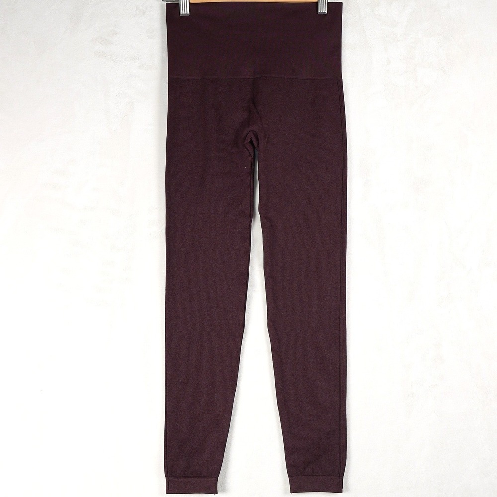 SPANX‎ Leggings High Waist Size Large Burgundy L